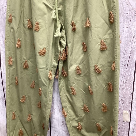 NWT - Tory Burch Raffia Poplin Drawstring Pant, 8 - Picture 4 of 7